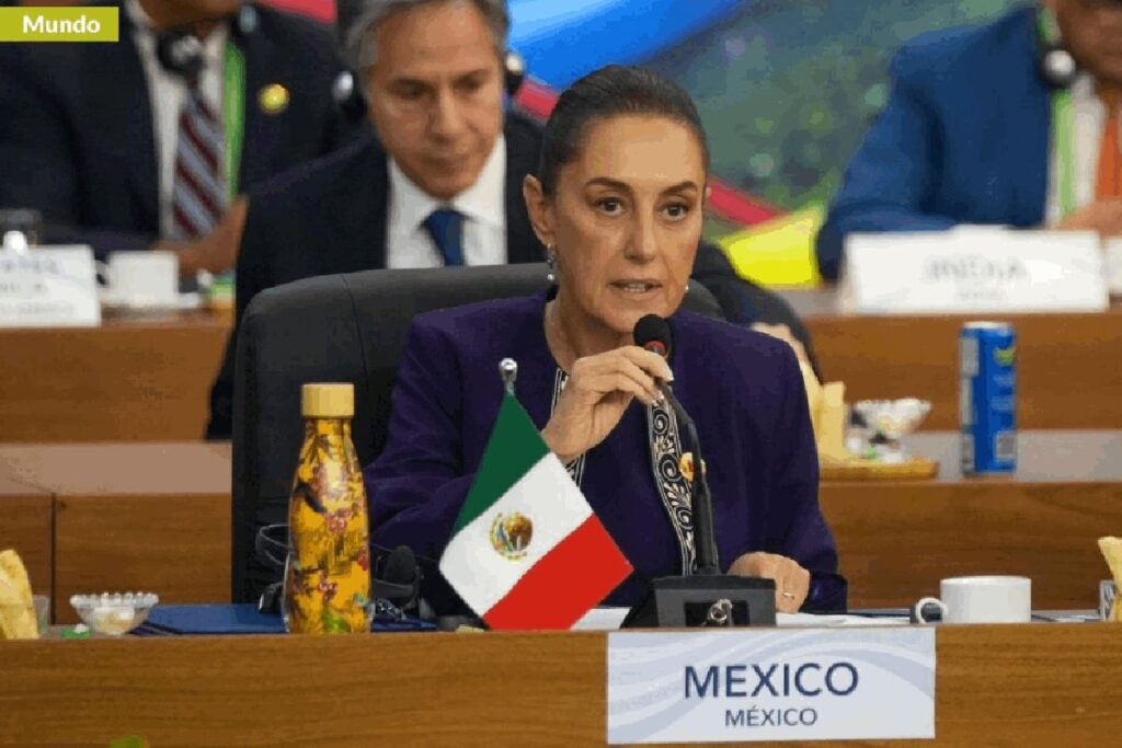 Claudia Sheinbaum propone en G20 inversión en la reforestación