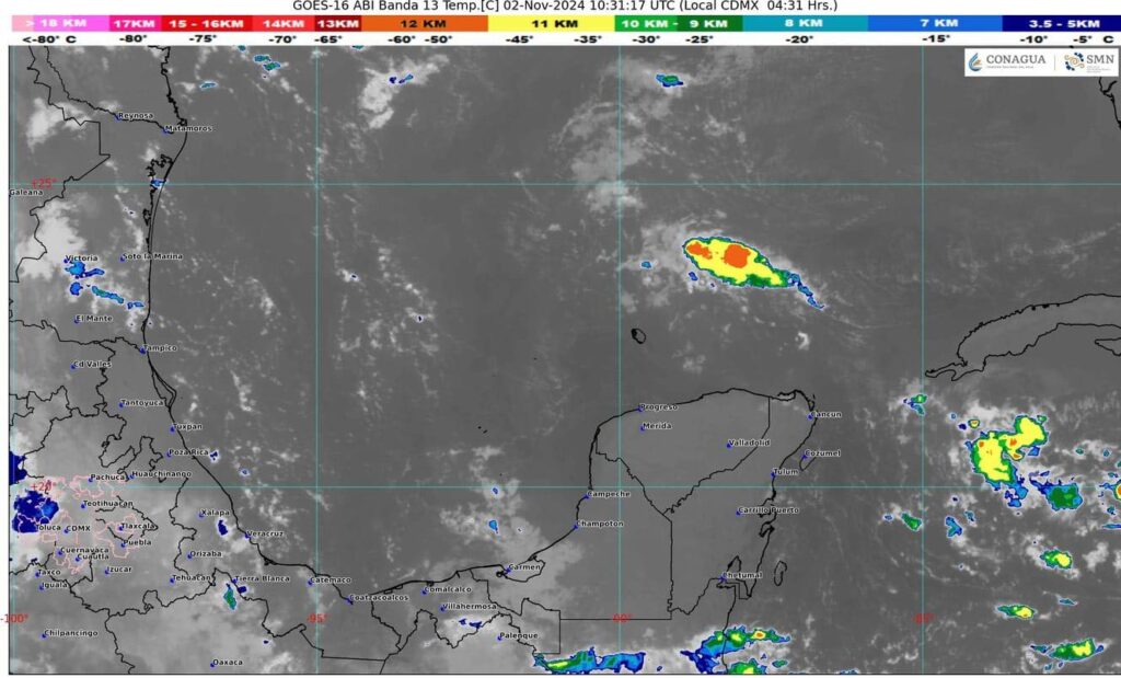 Clima para hoy en Cancún y Quintana Roo nublado y lluvias