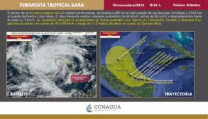 Tormenta tropical “Sara” afectará varios estados de México