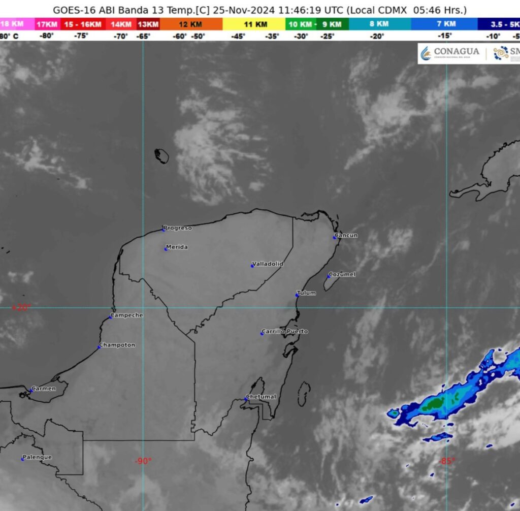 Clima hoy en Cancún y Quintana Roo: Nublado con posibles chubascos