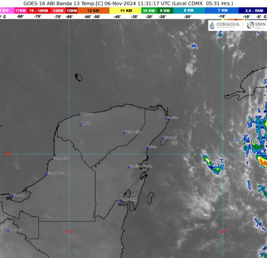 Clima hoy en Cancún y Quintana Roo: Caluroso con posibles chubascos