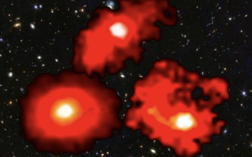 ¡Algo impresionante! Descubren astrónomos tres galaxias llamadas "Monstruos Rojos"