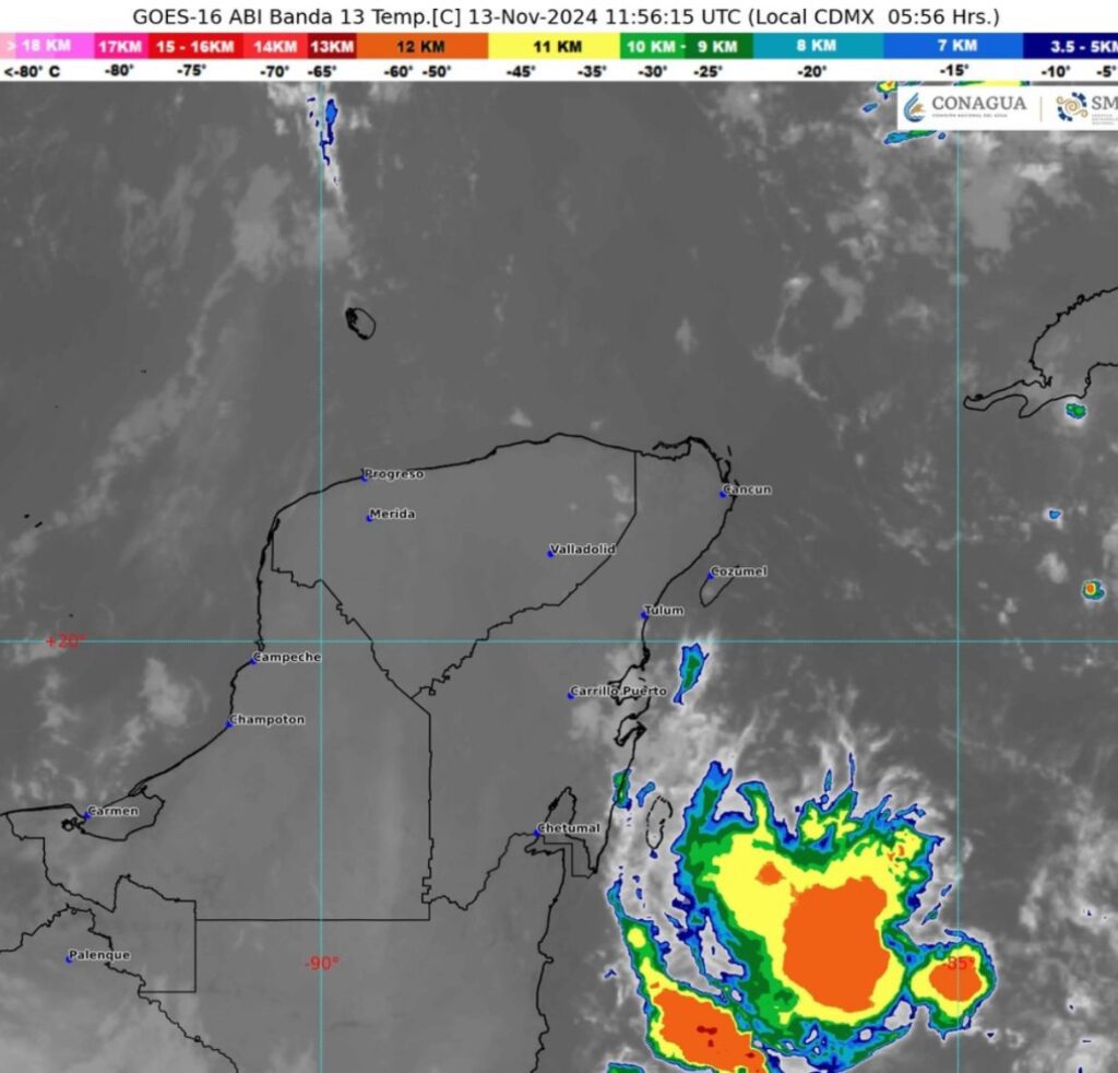 Clima hoy en Cancún y Quintana Roo: Nublado con ambiente cálido