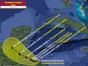 tormenta tropical Sara 