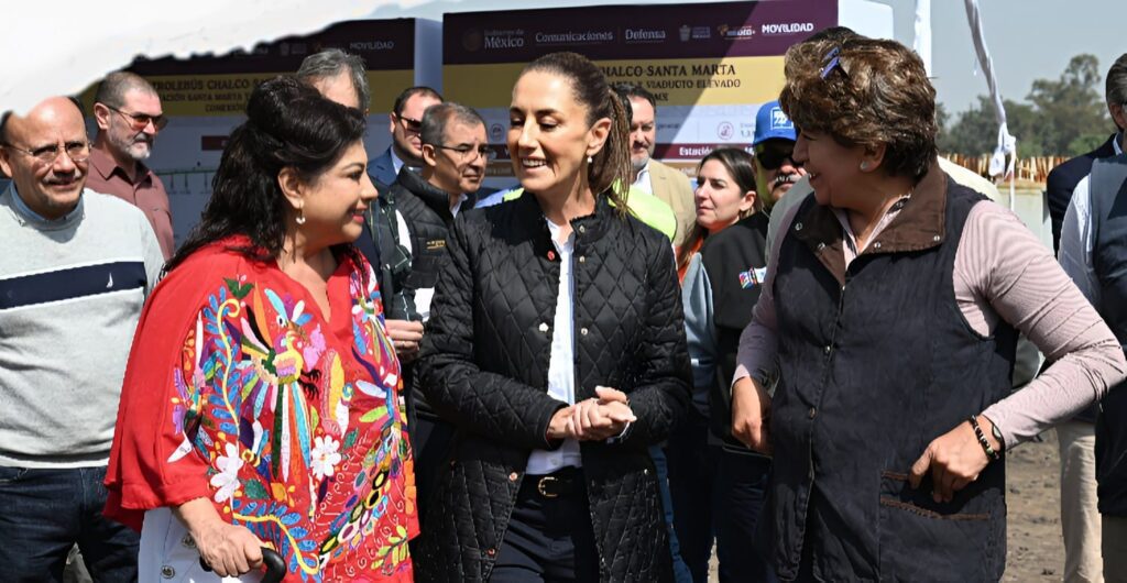 Claudia Sheinbaum supervisa avances del Trolebús Chalco-Santa Martha