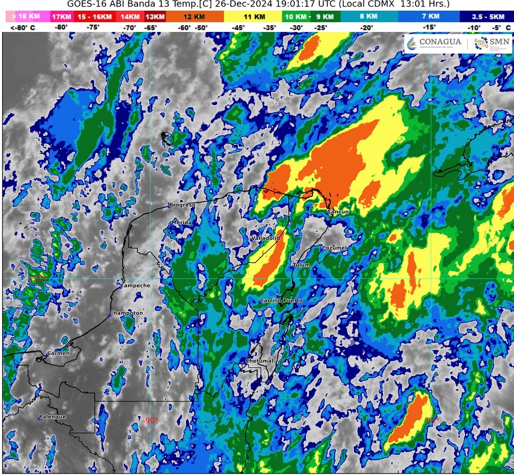 Clima para hoy en Cancún y Quintana Roo: Cielo medio nublado y posibles lluvias