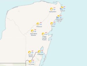 Clima hoy en Cancún y Quintana Roo: Cielo nublado y lluvias aisladas