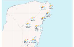 Clima para hoy en Cancun y Quintana Roo Lluvias puntuales 2