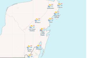 Clima para hoy en Cancun y Quintana Roo Nublado y posibles chubascos 2