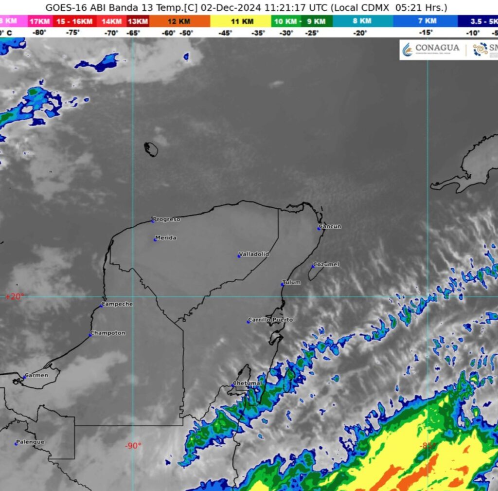 Clima hoy en Cancún y Quintana Roo: Nublado con vientos de Norte