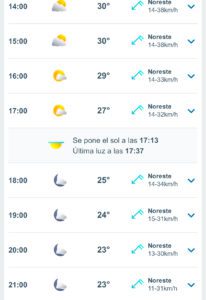 Clima hoy