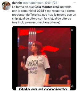 Gala Montes es atacada por la comunidad LGBT