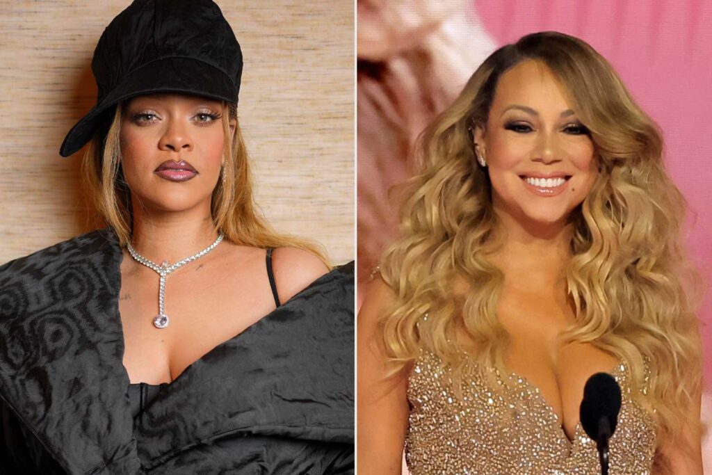 Mariah Carey firma parte del cuerpo de Rihanna