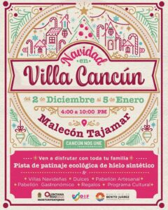 Ya están abiertas la Villa Navideña y la Pista Ecológica en Malecón Tajamar Cancún