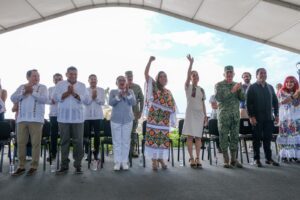 Claudia Sheinbaum y Mara Lezama celebran el 1er. aniversario del Tren Maya en Chetumal 