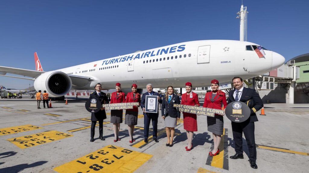 Turkish Airlines rompe récord Guinness como la aerolínea con más destinos internacionales