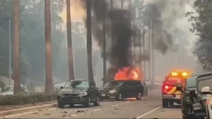 Esfuerzos para controlar la emergencia de incendios 