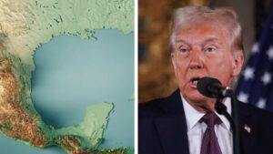 Donald Trump toma protesta e insiste con cambiar nombre al Golfo de Mexico.