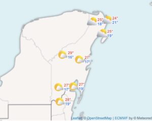 Clima hoy en Cancún y Quintana Roo: Nublado con posibles lluvias