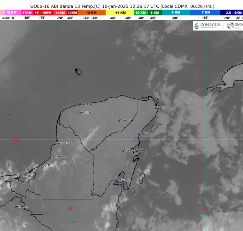 Clima en Cancún y Quintana Roo: Medio nublado con vientos