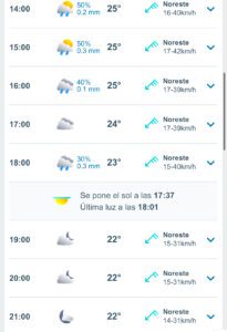 Clima hoy