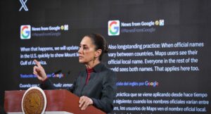 Sheinbaum enviará carta a Google por cambio de nombre al Golfo de México