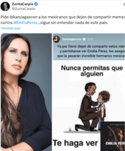 Karla Sofía pide a mexicanos dejar de hacer MEMES sobre “Emilia Pérez”