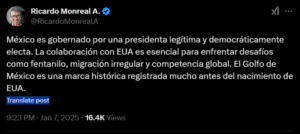 “Golfo de México no se toca”, responden políticos mexicanos a Trump