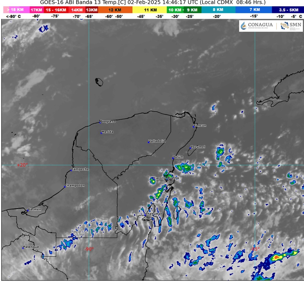 Clima hoy en Cancún y Quintana Roo: Cielo medio nublado a nublado