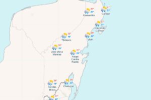 Clima para hoy en Cancun y Quintana Roo medio nublado 2