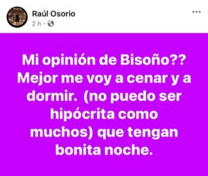 Raul Osorio lanza polemico mensaje tras muerte de Daniel Bisogno