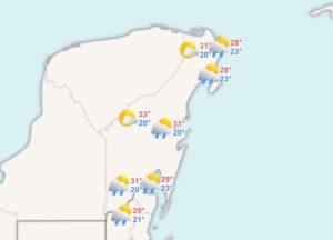 Clima hoy en Cancún y Quintana Roo: Cielo nublado sin lluvias 