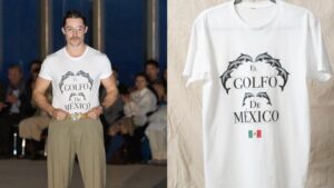 Diseñador mexicano expone playera “Golfo de México” en Nueva York