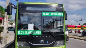 Camiones de transporte hibrido en Cancun en prueba piloto 2