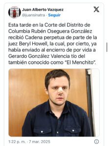 Sentencian a El Menchito a cadena perpetua en EE.UU.