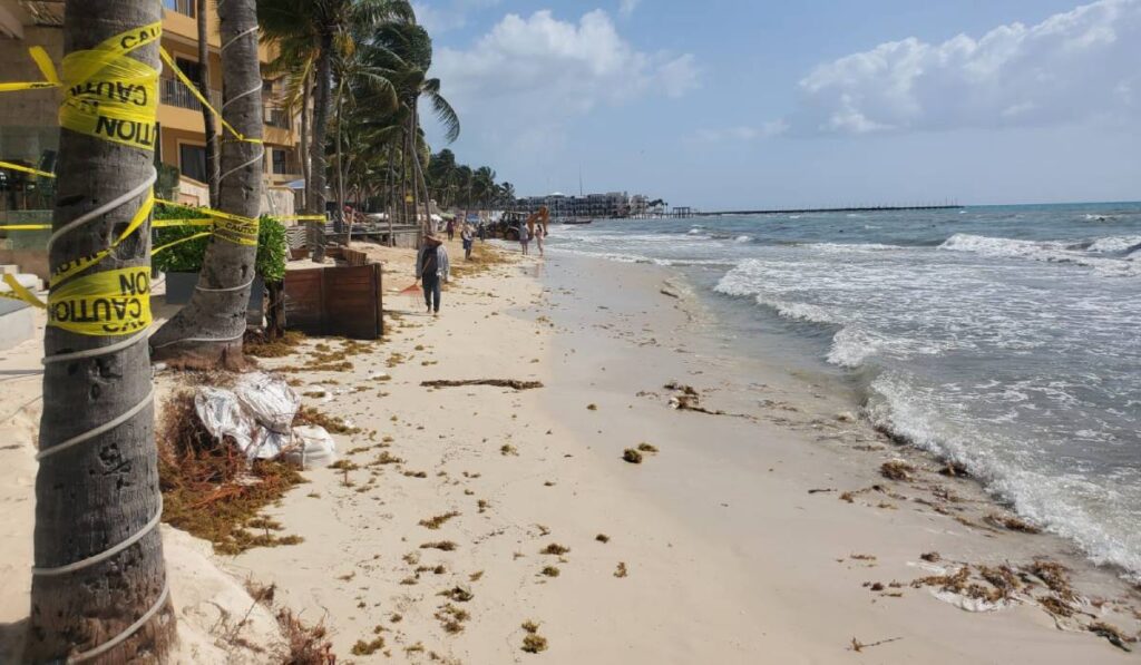 Erosión acelera la desaparición de playas en Playa del Carmen