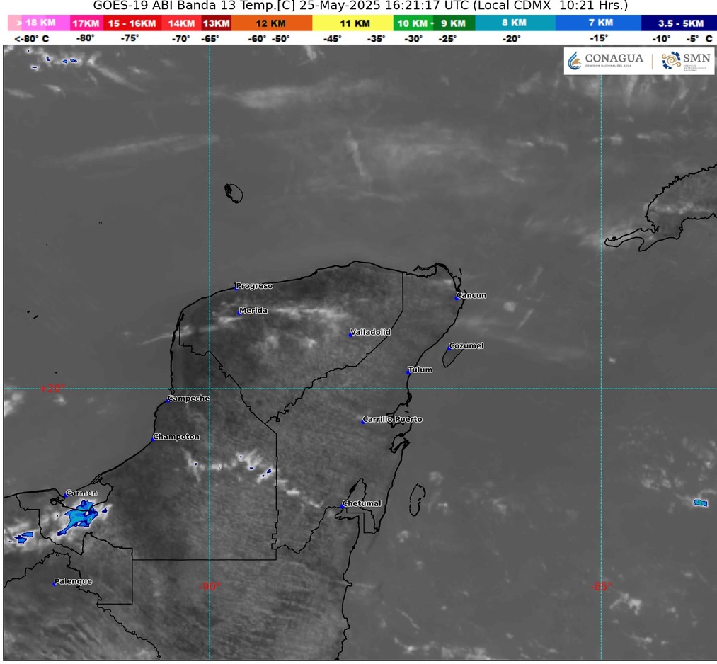 Clima hoy en Cancún y Quintana Roo: Cielo medio nublado con ambiente cálido