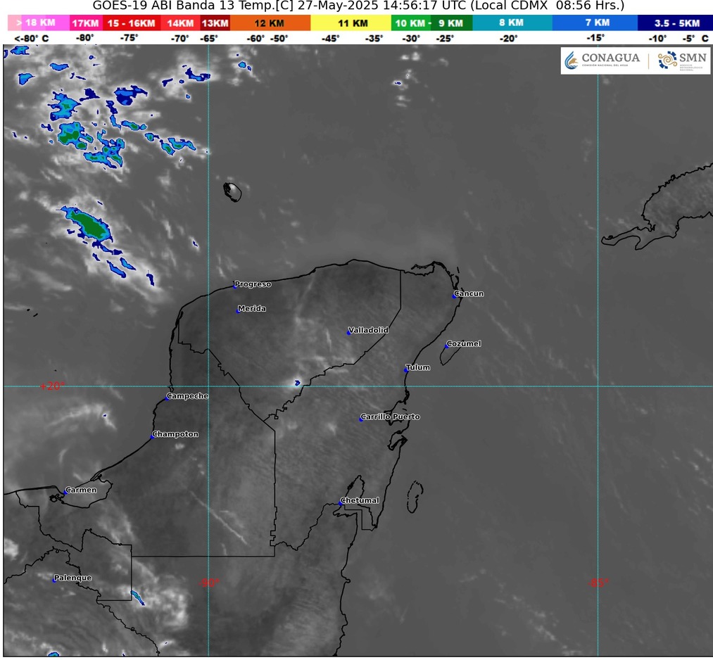 Clima hoy en Cancún y Quintana Roo: Cielo medio nublado con lluvias aisladas