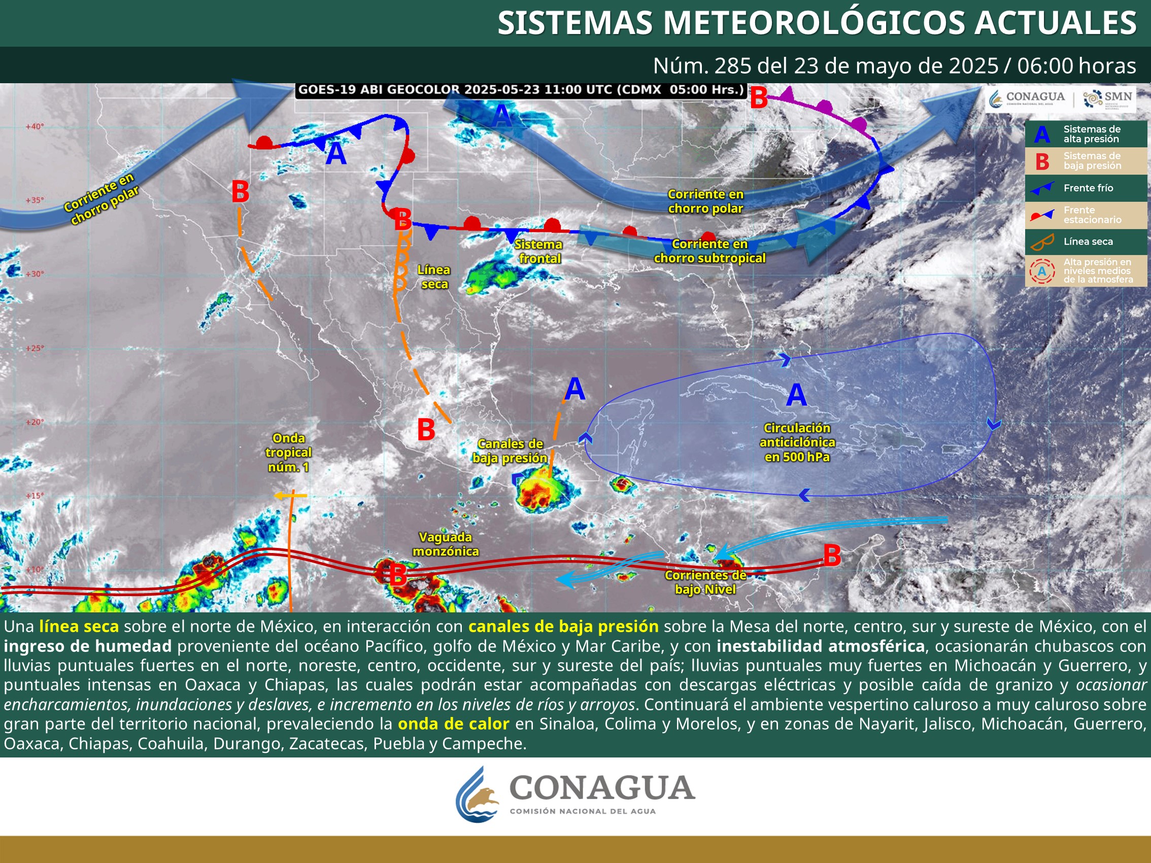 Clima hoy en Cancún y Quintana Roo: Cielo medio nublado a nublado durante el día 1 285 img int 23 may 2025 06h 6830535dda38d