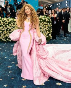 Shakira deslumbra en la Met Gala 2025 con elegante vestido