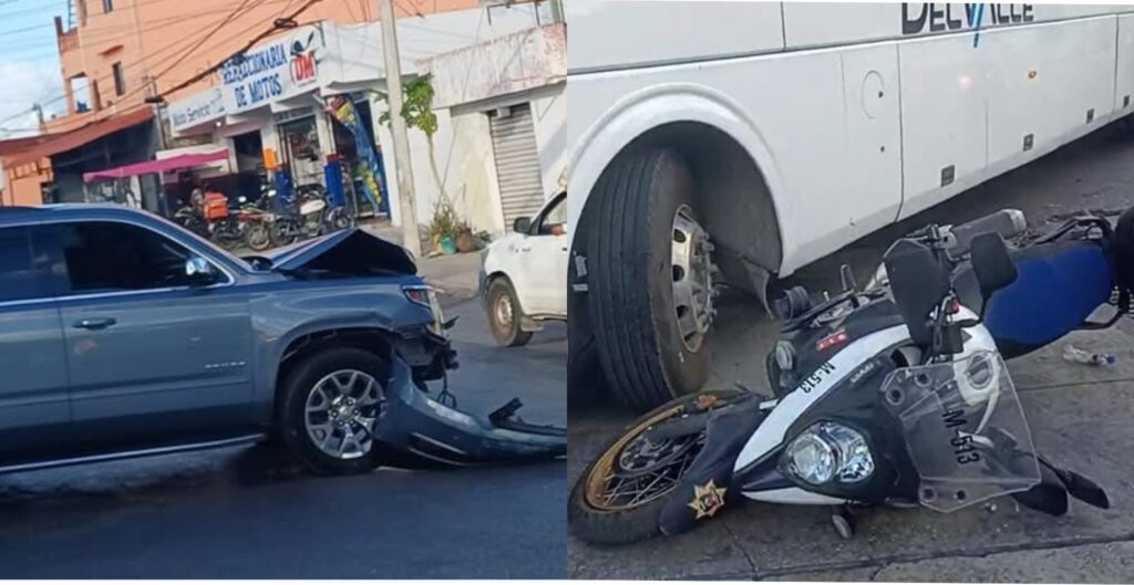 Camión Del Valle arrolla a agente de Tránsito en Cancún