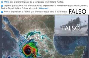 Alertan por primer ciclón Alvin y autoridades clímáticas lo desmiente