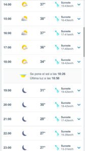 Clima hoy