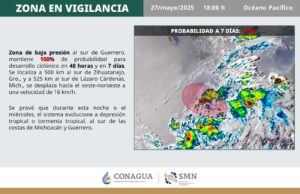 Oaxaca en alerta por formación del primer ciclón de 2025