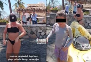 Mujeres extranjeras corren y agreden a visitantes de playas mexicanas; una fue multada