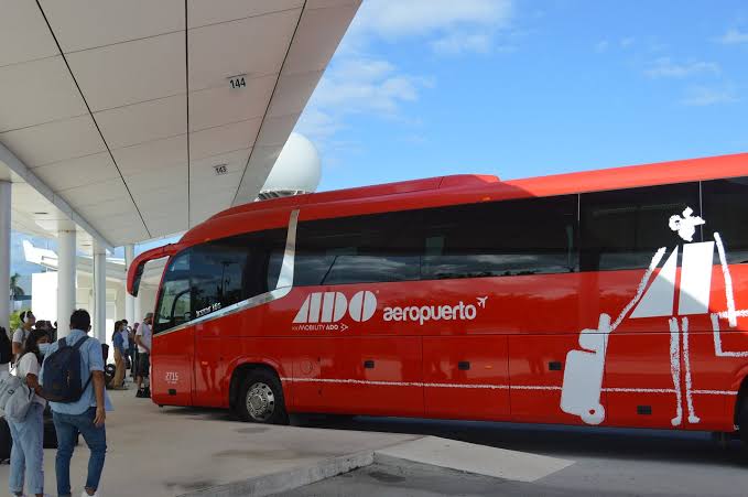 Ruta del ADO del Aeropuerto de Cancún a la Zona Hotelera