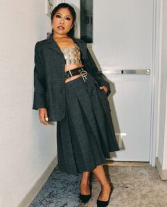 Yalitza Aparicio con microtop metálico fue vista en el after del Met Gala 2025