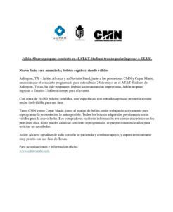 Cancelan visa de Julión Álvarez en EU y pospone concirto