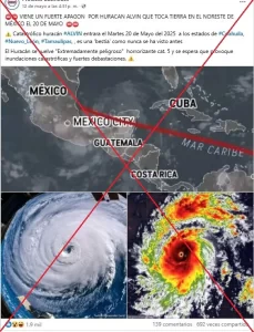 Alertan por primer ciclón Alvin y autoridades clímáticas lo desmiente