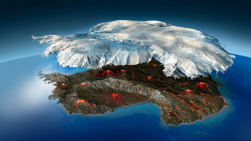 Volcanes bajo la Antártida podrían activarse por el cambio climático, advierten expertos
